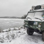 Volvo am zugefrorenen See